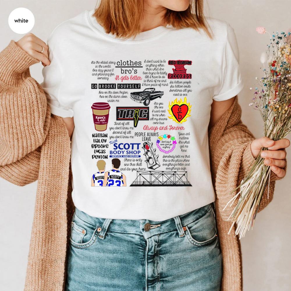 Keith Scott Body Shop OTH Collage Shirt Unisex Pop Culture Shirt Hill Shirt Keith One Tree Hill Inspired TV Theme T-Shirt
