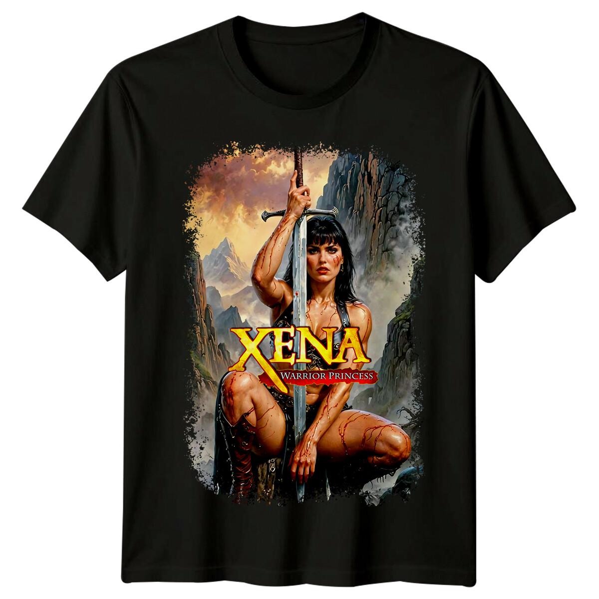 

Xena- Warrior Princess (1995) Movie Poster Inspired 100% Cotton T-shirt Mens Tees Top Retro 80s Tee 3XL