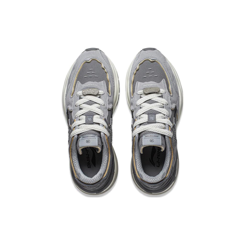 New LiNing CF Origin 2 Anti Slip Wear Resistant Low Top Casual Shoes Brick Gray AGCT323-1