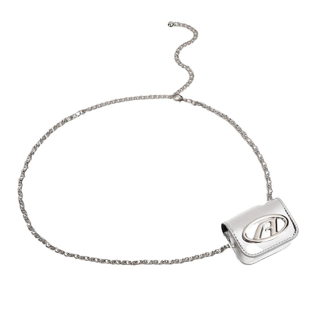 D Letter Waist Chain Bag Women'S French Small Fragrant Style Belt Bag Mini Lightweight Chain Messenger Bag