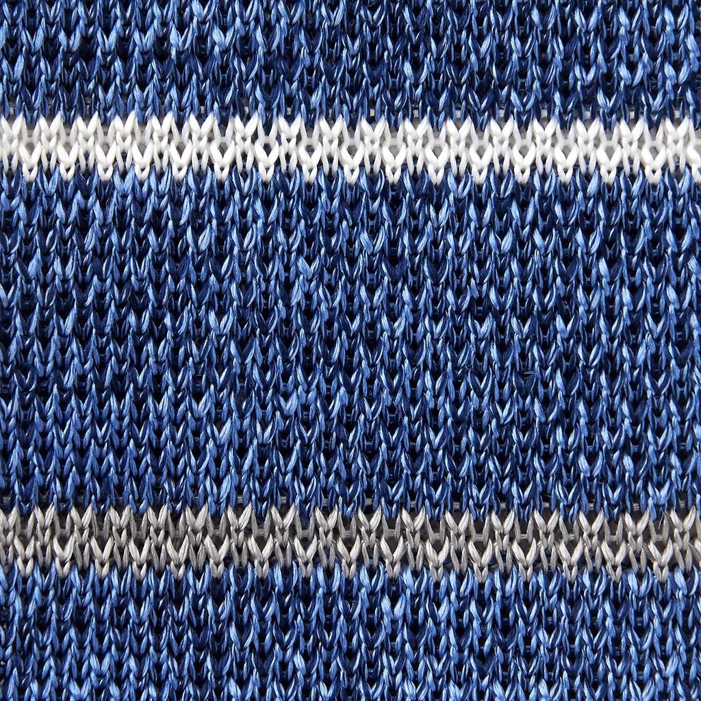Silk Knit Striped Narrow Slim Blue [Ojie] 100% Tie, Pattern, Tie, Tie, NK-031