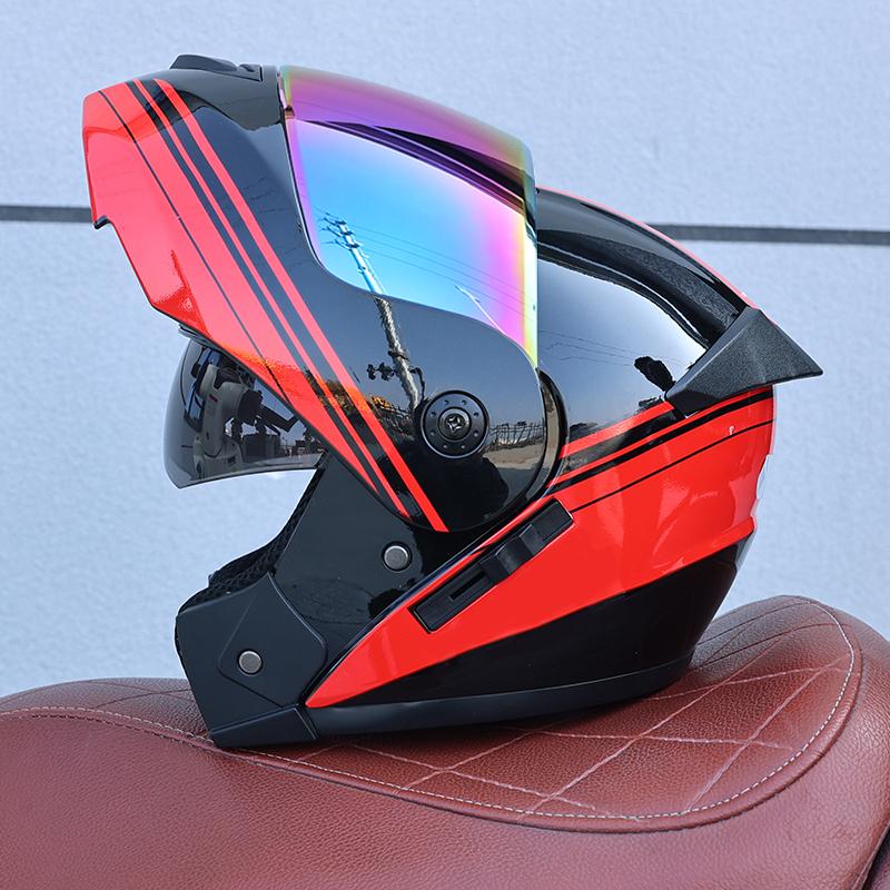 ORZ electric bicycle helmet ABS with double lenses, men's and women's four season open face helmet, riding helmet DOT