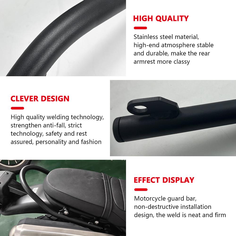 For CL300 CL500 SCL500 2022-2024 Tailstock Armrest Handlebar Rack cl500 cl300 scl500 Motorbike Rear Passenger Seat Grab Bar