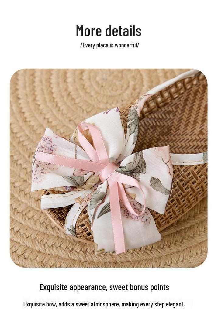 Korean Style Cute Woven Grass Slippers - Soft, Non-Slip, Silent Indoor Summer Footwear