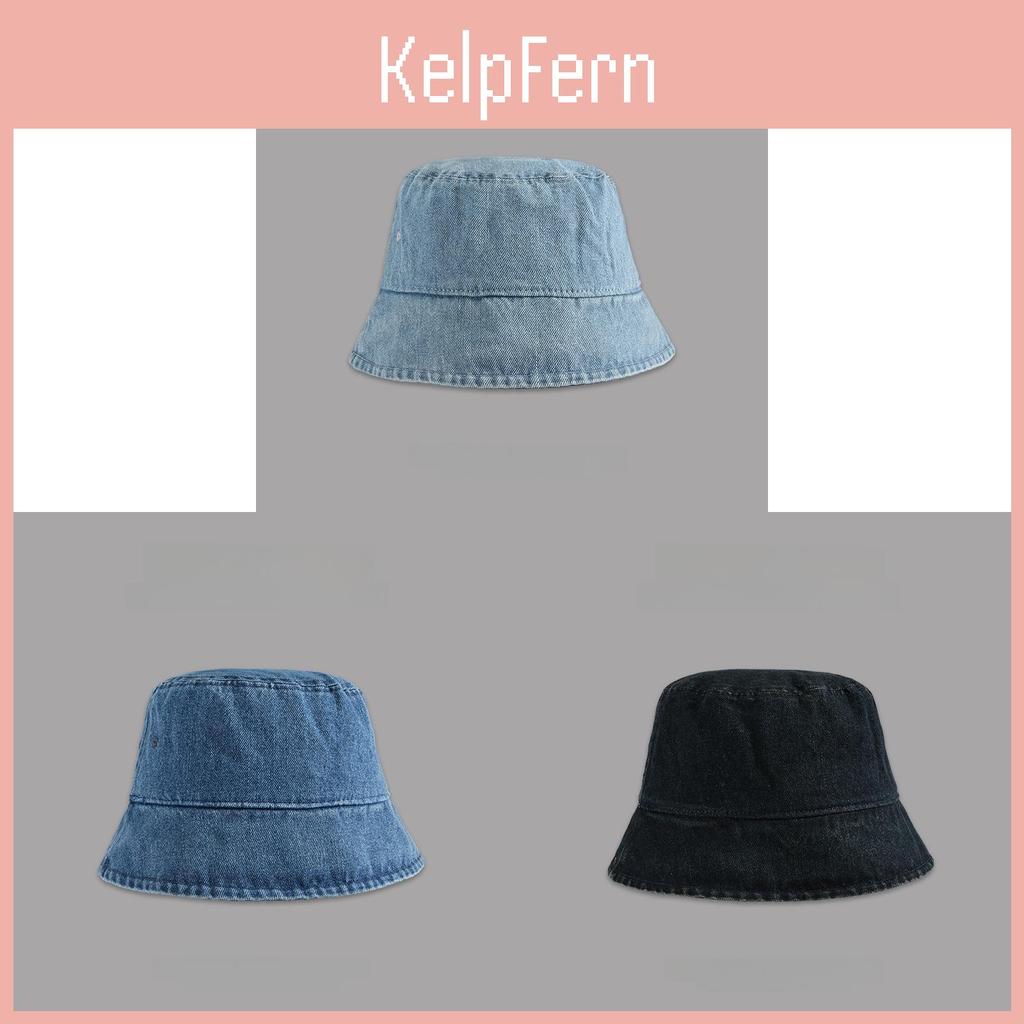 Cowboy Denim Bucket Hat For Women Summer Sun Protection Lightweight Cotton