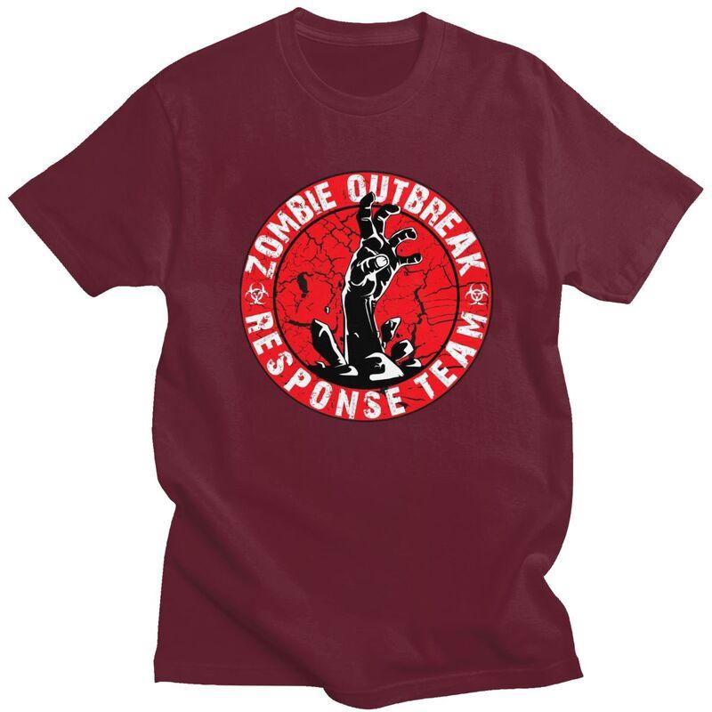 Custom Fashion Zombie Outbreak Response Team T Shirts Men Tshirts Streetwear Tee Tops Oversized Tshirts Merch
