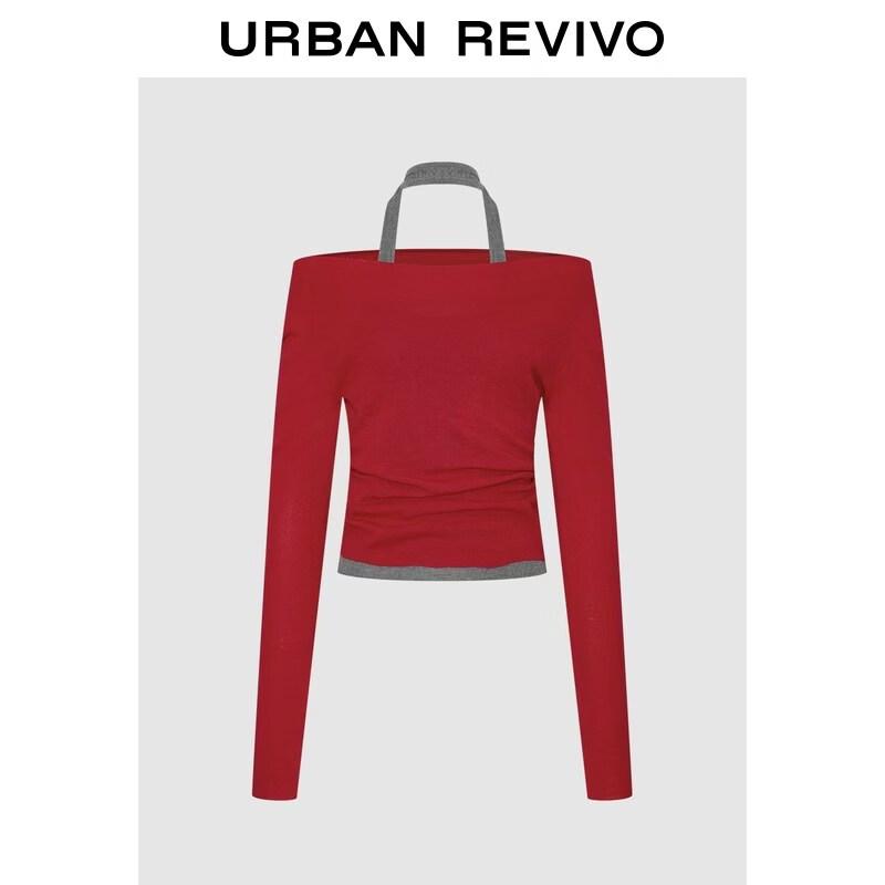 Женский вязаный топ в рубчик с отложным воротником и половинной планкой M