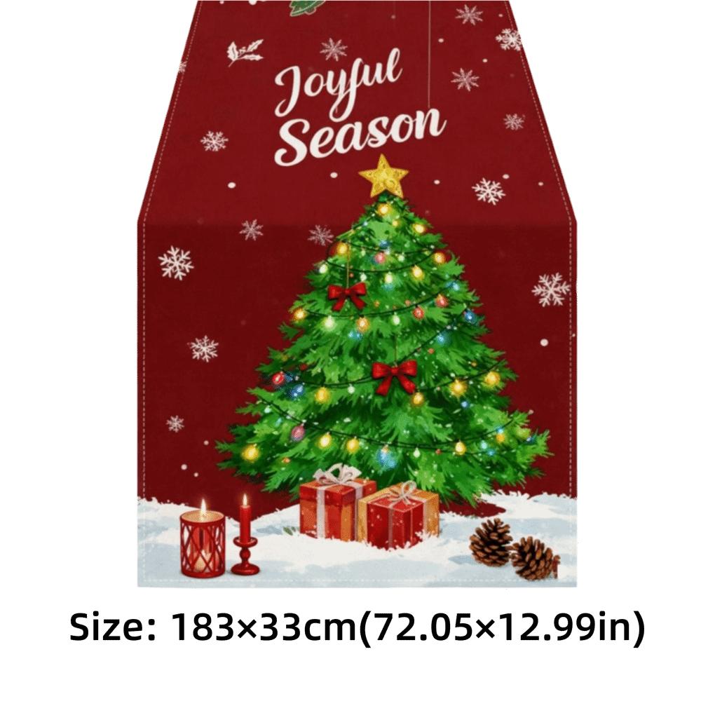 New Year Christmas Table Runner Navidad Gift Flag Cover Christmas Table Flag Xmas Party Merry Christmas Decorations