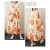 2025 Printed Stand Neck Loose Extra-Large Size Vacation Dress