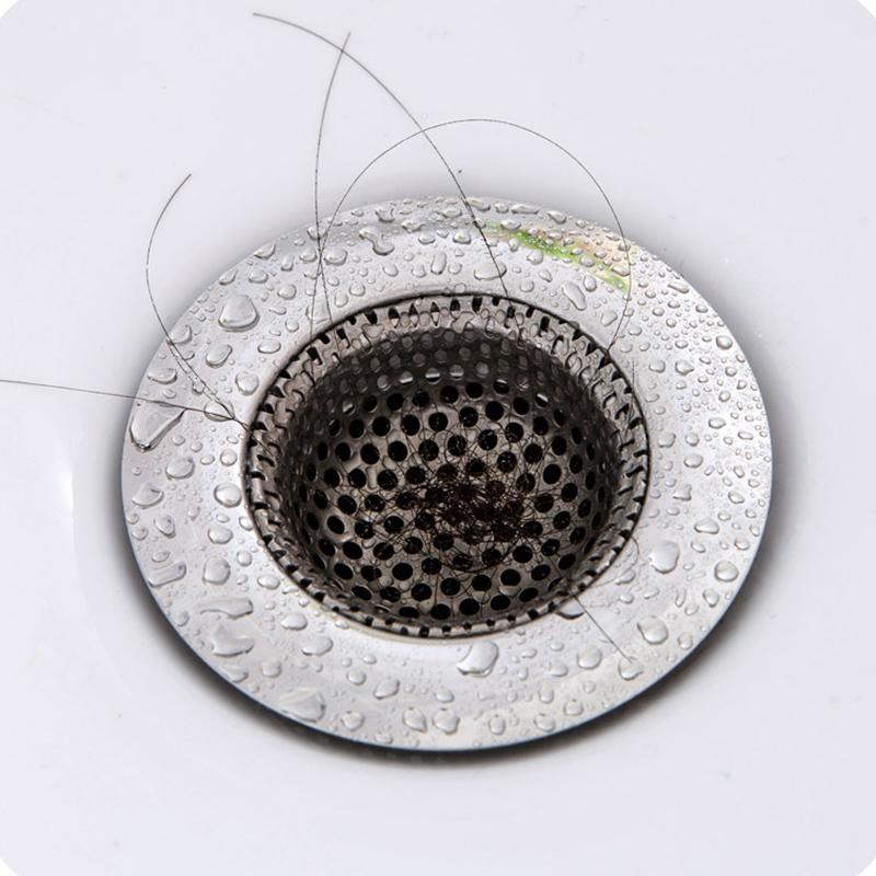 3pcs Sink Strainer Stainless Steel  Bathtub Hair Catcher Stopper Shower Drain Hole Filter Trap Sink Filter Mesh Kitchen Tool