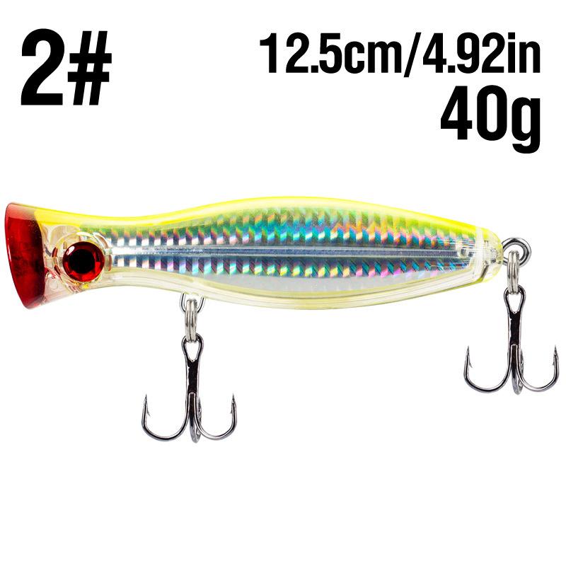 Big Popper Wobbler Angelköder Schwimmender Köder 12Cm 40G Topwater Köder Whopper Salzwasserköder Isca Künstliche Hecht Tackle