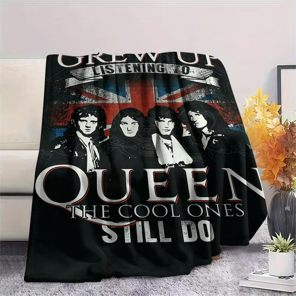 1PC Classic rock bands Print FlAannel Blanket, High quality Comfortable for All Seasons, Home Decor, Warmth and Comfort