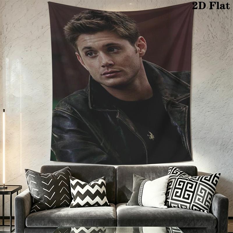 Dean Winchester Wall Tapestry Aesthetic Wall Hanging Printed Fabric Blanket Decorative Tapestries for Bedroom Living Room Home Decor