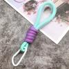 Accessories Fluorescent Phone Strap Braided Strips Keycord Mesh Lanyard Keychains Key Rings
