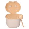 Portable Baby Milk Powder Box Bunny Ears Shaped Food Snack Storage Sealed PP Box With SpoonYellow