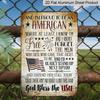 2D Flat, 1pc Vintage "Proud To Be An American" Aluminium Sign - 8"x12" Rustic Patriotic Lyrics Decor, USA Flag Wall Art, Perfect for Independence Day