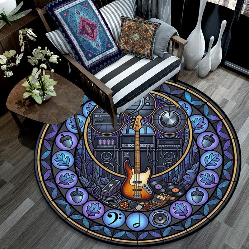 Musicians Legacy Round Area Rug Under Office Chairs Bedroom Living Room Home Decor