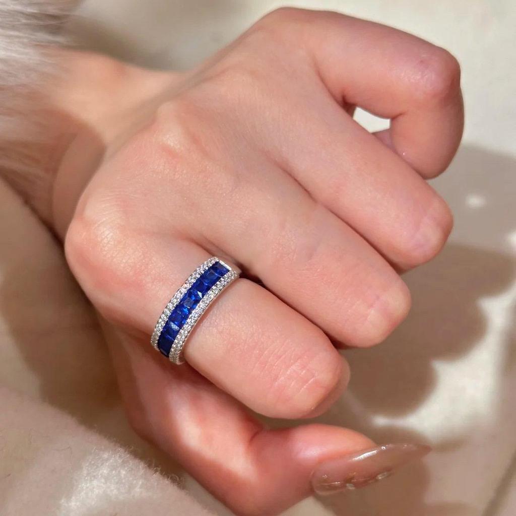 Elegant Retro Zircon Geometric Ring for Women - Court Style, Versatile Fashion Index Finger Jewelry.