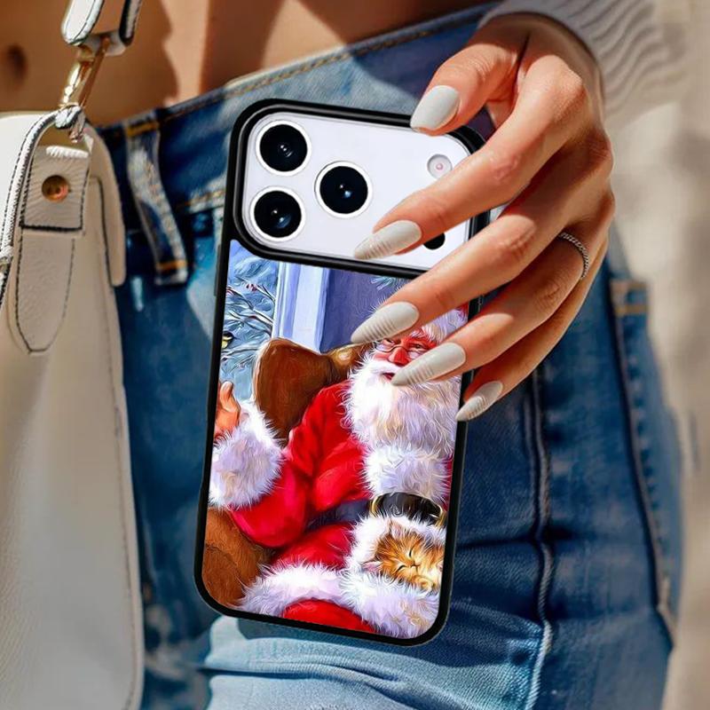 Weihnachts-Weihnachtsmann-Handyhülle Für iPhone 17 Air 14 15 13 12 Max Hülle Für Apple 14 15 16 16e 11 Pro Max Plus Hülle