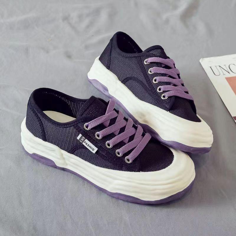 Little White Shoes Women's Summer New Thin Mesh Breathable Mesh Shoes Summer Casual Versatile Sports Fashion Board Shoes