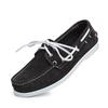 Men's Plus Size Genuine Leather Boat Shoes - British Style, Versatile Casual Lace-up Shoes