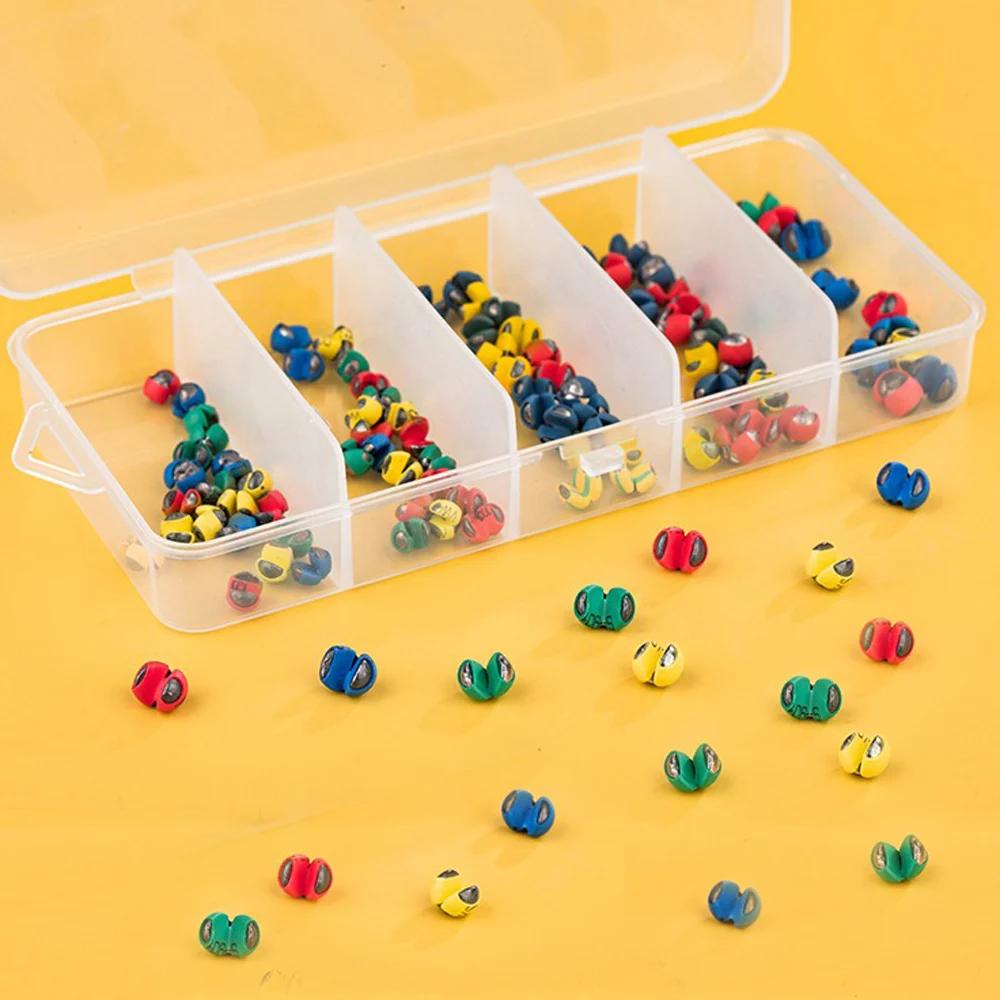 50Pcs Fishing Weight Sinkers with Rubber NOT HURT Line Split Shot Sinkers Quick Claw Sinkers Worm Easy Removal with Box Colorful
