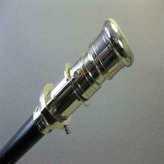 Messing-Teleskop-Kopfgriff, Holz-Gehstock, Gehstock, Teleskop-Arbeitsgriff, perfektes Steampunk-Geschenk