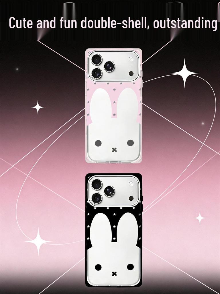 Crystal Miffy Rabbit iPhone 15/16/17 ProMax Anti-fall Case