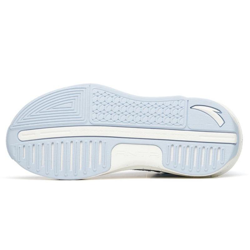 Anta C37 2.0 Women Mid-top Skate Shoes Grey Blue, Fabric & Synthetic Leather, Non-slip & Durable 922228082-5