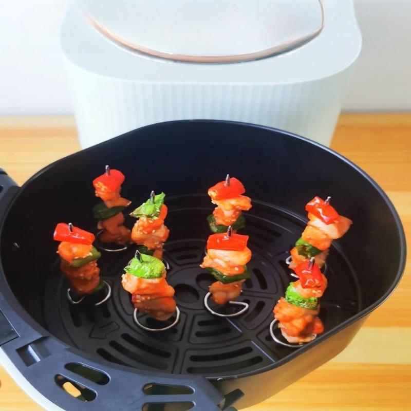 Stal Nierdzewna 10 sztuk Pionowe Szaszłyki do Frytownicy Powietrznej - Uniwersalne Akcesoria do Piekarnika Grillowania Kebabu Igły