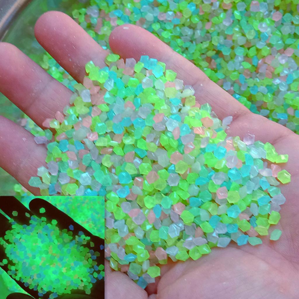 2000Pcs 3-5mm Luminous Sand Glow In Dark Pebbles Stone Home Garden Yard Outdoor Path Lawn Decorations Fish Tank Aquarium Decor