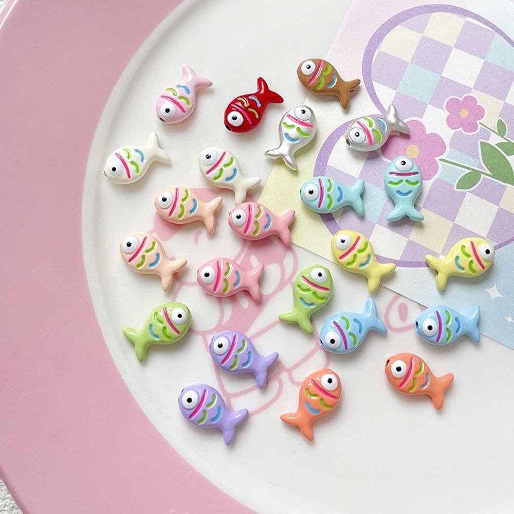 10pcs Colorful Mini Fish Beads Handmade Craft Jewelry Making Material  DIY Accessories