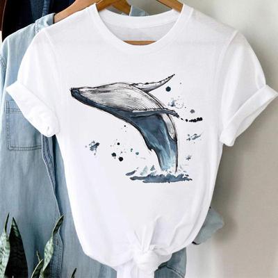 Unisex Print Wild Animal Trend Watercolor New Style Clothing Short Sleeve Casual Tee Top Summer Fashion Tshirt Lady FeUnisex Graphic T-shirt