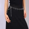 Bohemian Floral Silver Waist Chain With Tassels For Women Summer Festival Accessory
