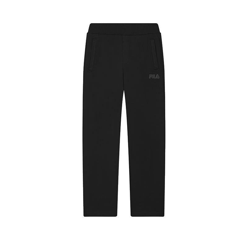 FILA Simple Comfortable Knitted Straight Leg Casual Pants Men bottoms Black F11M518605FBK