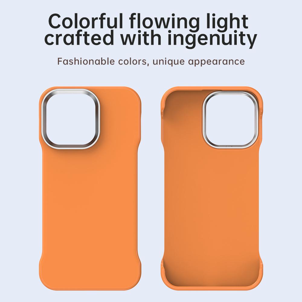 For iPhone 13 Pro Magnetic Case Frameless Ultra Thin TPU+PET Phone Cover Reinforced Corners