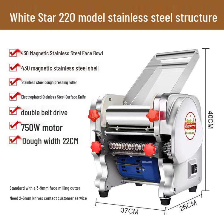 W pełni automatyczna elektryczna prasa do ciasta na makaron i pierogi ze stali nierdzewnej