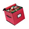64 Grids Foldable Christmas Ornament Storage Box With Oxfords Fabric for Holiday Decorations Organization HX6C