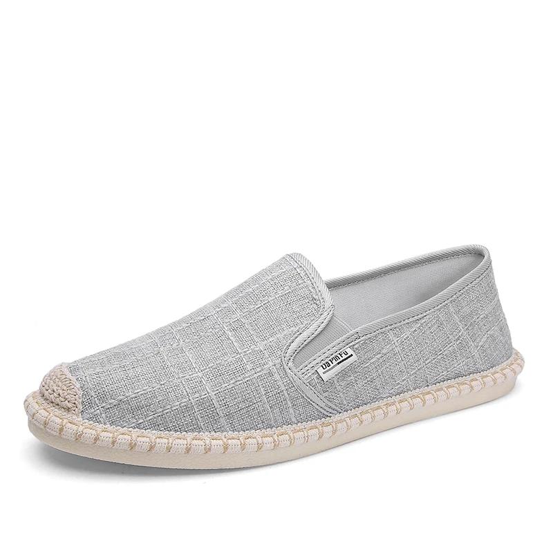 Men Loafers Soft High Quality Spring Canvas Fisherman Shoes Sneakers Men Espadrilles Trend Flats Driving Shoes Men Summer