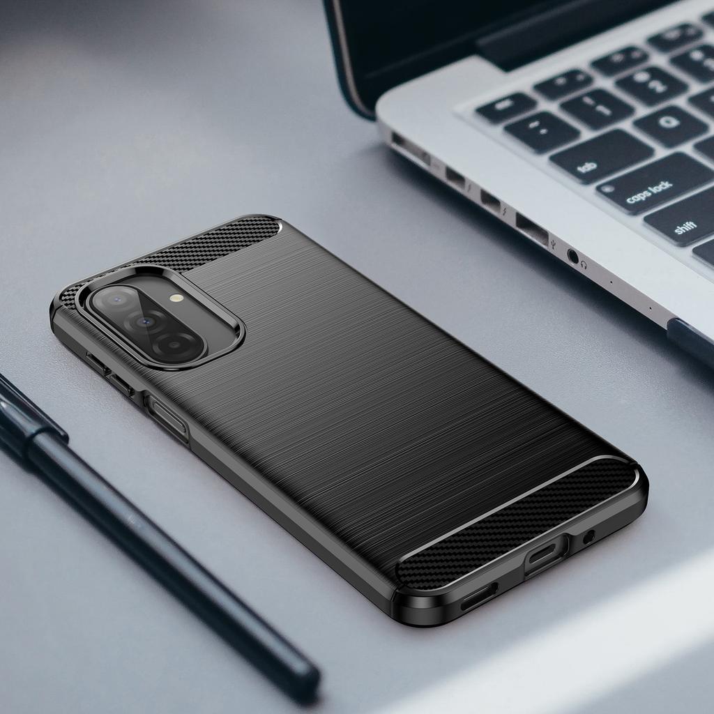 For Samsung Galaxy A17 Case Protective Phone Cover Carbon Fiber Texture Brushed