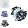 Palm Tree Fisherman Hat With Large Brim 100% Polyester Windproof Waterproof Sun Protection For Summer