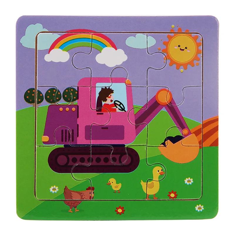 3D Puzzles Cartoon Animals Montessori Game Children Cognitive Jigsaw Puzzle Infant Playthings Educational Toys Ideal for Toddler