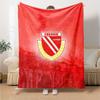 Energie Cottbus Club Crest Red Gradient Print Flannel Blanket Soft Warm Throw Blanket Football Fan Sofa Bed Decor
