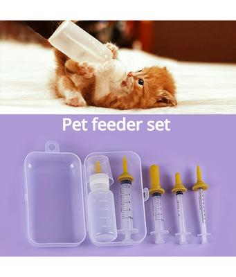 Sada zařízení pro krmení domácích mazlíčků Kočka Pes Péče Láhev Stříkačka Oblek Novorozené Kotě Krmící zařízení s krmicí lahví Štěně Lékovací zařízení