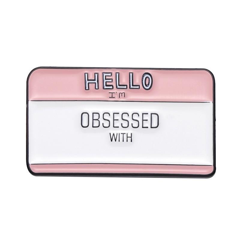 Creative Colorful Letter Badge Set Adorable Metal Brooches For Charming Accessories