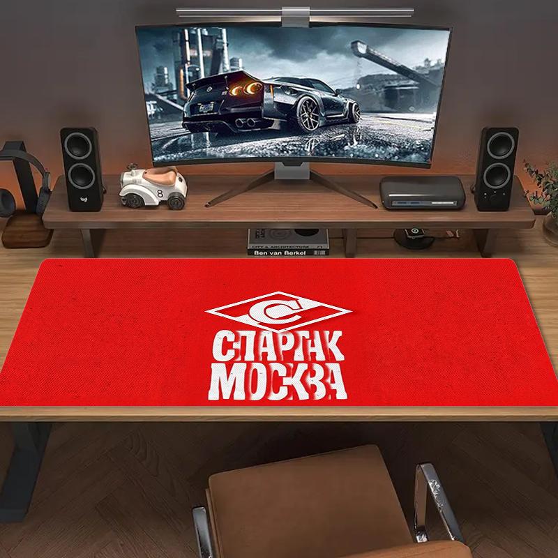 Spartak Moscow Football Club Mouse Pad Large Gaming Table Cushion Nonslip Laptop Tablet Big Mousepad Xxl Mat Mini Pc Playmat With Lock Edge