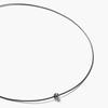 Antique Curve Cut Ball Pendant String Necklace (C2503-AN964_BK)