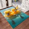Adorable Ducklings Swimming Together Carpet Yoga Living Room Room Decor Children's Crawling Mat Doormat Area Rug Games Mat