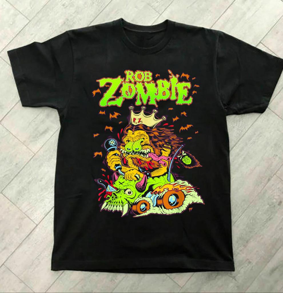 Rare Rob Zombie Happy Halloween Cotton Gift For Fan All Size T-shirt