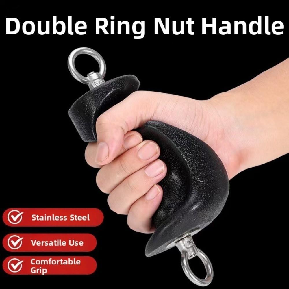 Non-Slip Tricep Rope Handle Rubber D-Handle Grip Lat Pulldown Bar Fitness Equipment Accessories